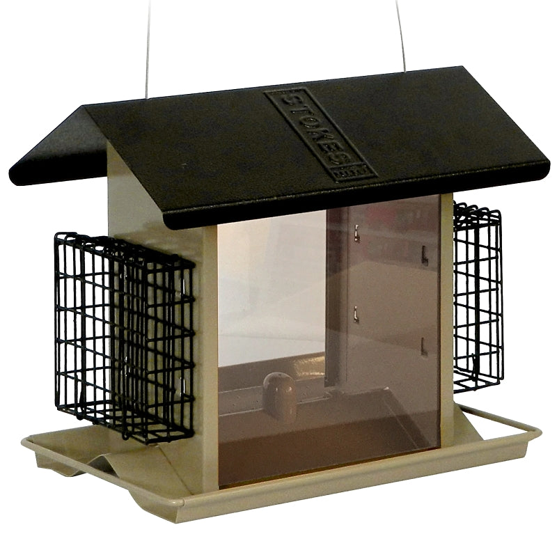 Stokes Select 38111 Large Bird Hopper Feeder, 8 lb, Metal/Plexiglas, 10.9 in H