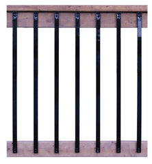 Nuvo Iron RCTB32 Baluster, 32 in L, Rectangular, Steel, Black, Galvanized