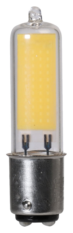 Feit Electric BP35DC/830/LED LED Bulb, Linear, T4 Lamp, 35 W Equivalent, Bayonet Lamp Base, Dimmable, Warm White Light