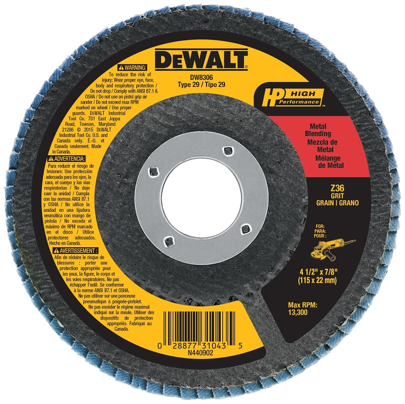 DW8306 WHEEL FLAP 4-1/2 36GRIT
