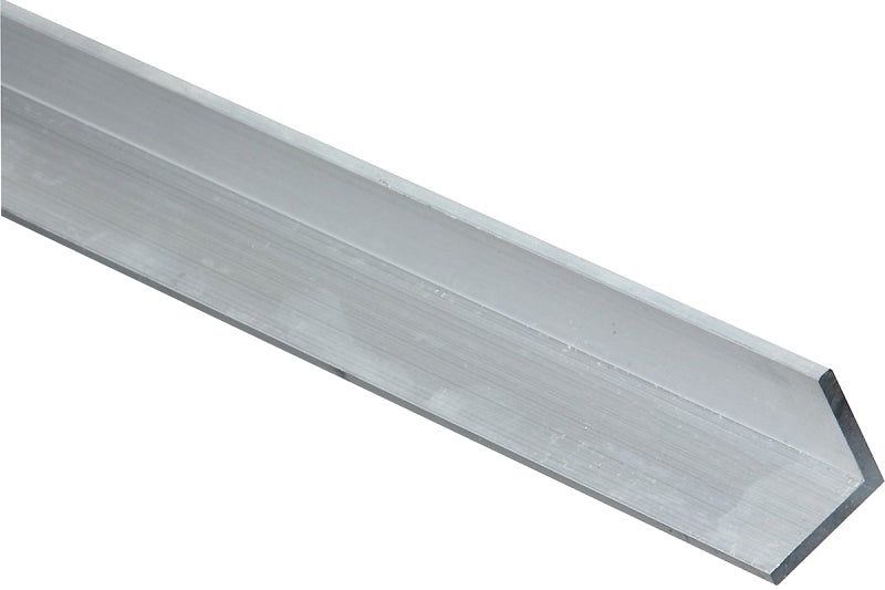 Stanley Hardware 4204BC Series N247-429 Angle Stock, 1 in L Leg, 72 in L, 1/8 in Thick, Aluminum, Mill
