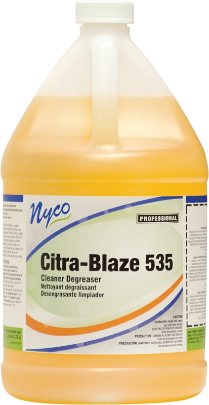 nyco NL535-G4 Cleaner and Degreaser, 128 oz, Liquid, Citrus, Orange