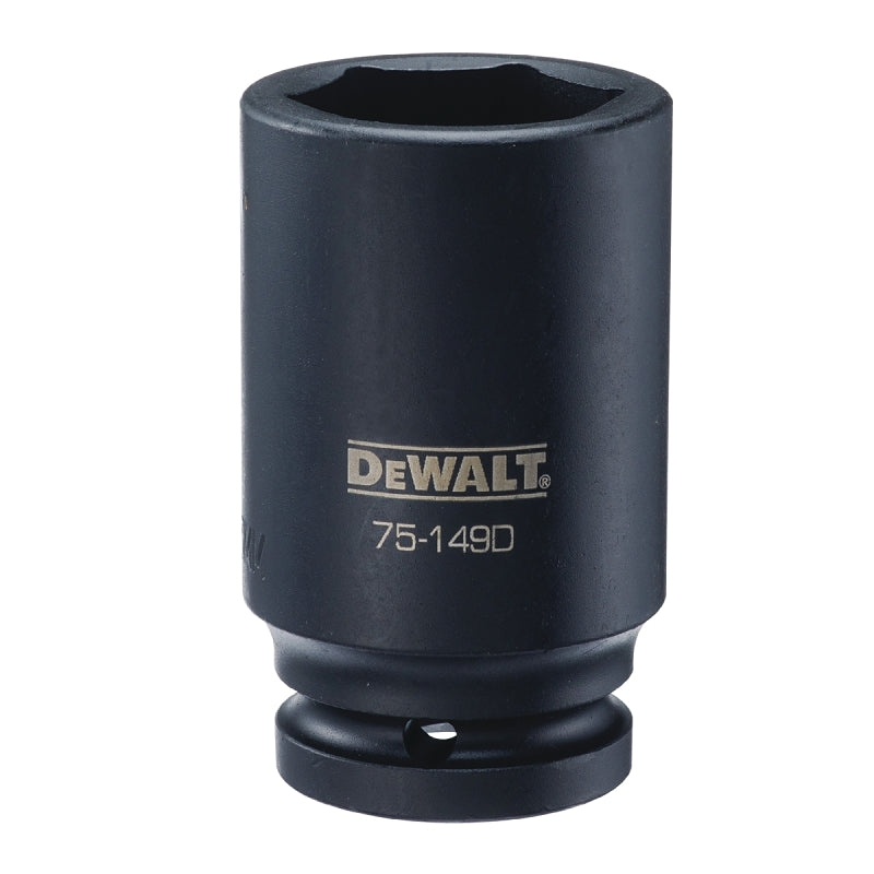 DeWALT DWMT75149OSP Impact Socket, 35 mm Socket, 3/4 in Drive, 6-Point, CR-440 Steel, Black Oxide