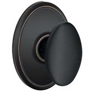Schlage F10VSIE716WKF Passage Knob, Knob Handle, Metal, Aged Bronze, 2-3/8, 2-3/4 in Backset, 1.63 x 2.25 in Strike