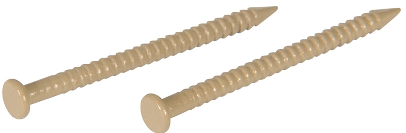 Hillman 41804 Panel Nail, 1 in L, Steel, Panel Head, Ring Shank, Tan, 6 oz