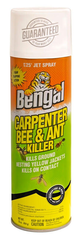 Bengal 97199 Carpenter Bee and Ant Killer, Spray Application, 16 oz