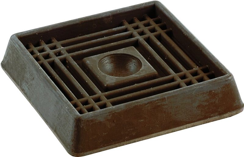 9078 CASTER CUP 3X3 BRN RUBBER