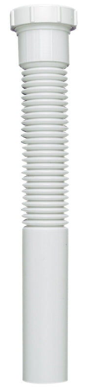 Plumb Pak PP812-6 Pipe Extension Tube, 1-1/2 in, 12 in L, Slip Joint, Polypropylene, White