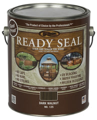 Ready Seal 125 Stain and Sealer, Dark Walnut, 1 gal, Can