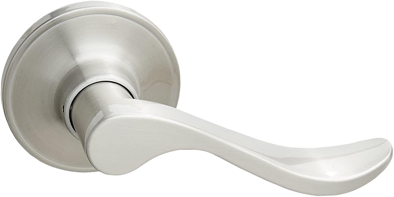 Schlage J Series J10VSEV619 Non-Locking Door Lever, Mechanical Lock, Satin Nickel, Lever Handle, Metal, Residential