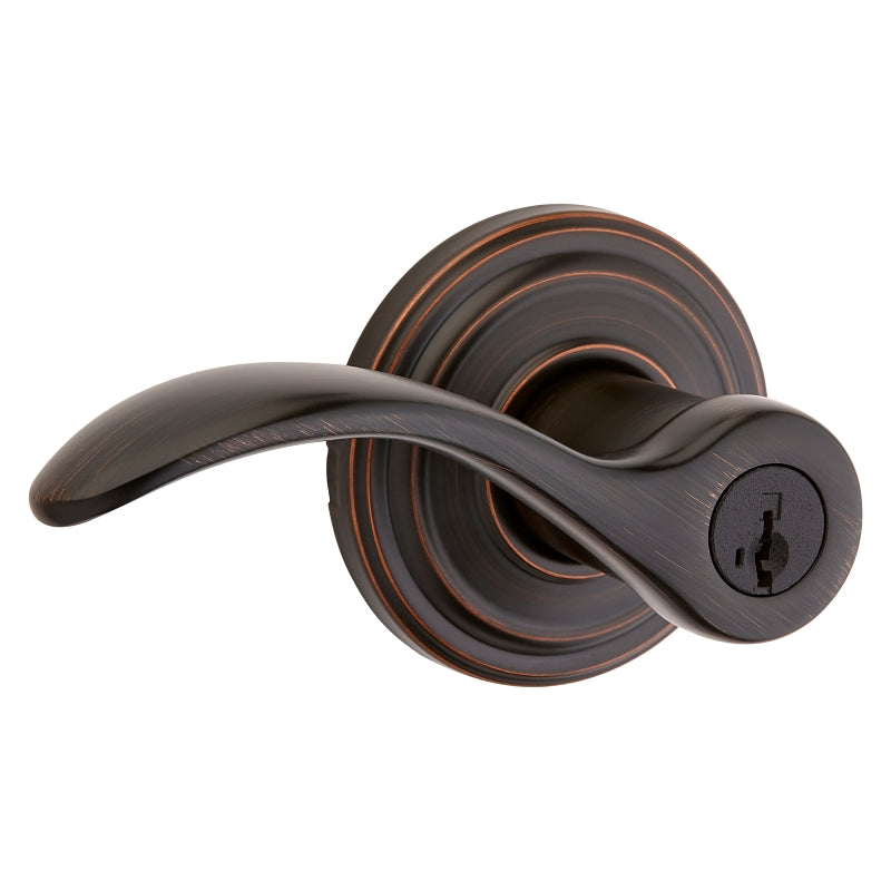 Kwikset Signature Series 740PML 11P SMT Entry Door Lever, Thumbturn Lock, Venetian Bronze, Zinc, Residential, 2 Grade