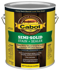 Cabot 140.0001437.007 Deck and Siding Stain, Natural Flat, Cordovan Brown, Liquid, 1 gal