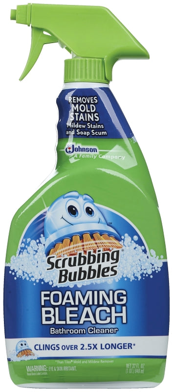 Scrubbing Bubbles 70809 Foaming Bleach Cleaner, 32 oz Bottle, Liquid, Bleach, Clear