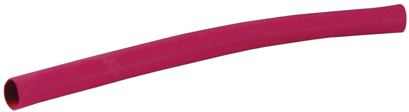GB HST-250R Heat Shrink Tubing, 1/4 in Expanded, 1/8 in Recovered Dia, 4 in L, Polyolefin, Red