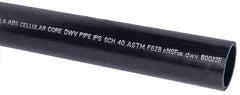 JM Eagle 27375 Pipe, 2 in, 10 ft L, DWV, Solvent Weld, SCH 40 Schedule, ABS/Foam, Black