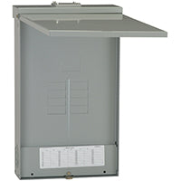 GE PowerMark Gold TLM Series TLM812RCU2P Load Center, 125 A, 8-Space, 12-Circuit, Main Lug, NEMA 3R Enclosure, Plug
