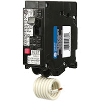GE THQL1120DFP Circuit Breaker, AFCI, Dual Function, GFCI, 20 A, 1 -Pole, 120/240 VAC, Plug Mounting