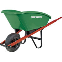 Garant 03925 Wheelbarrow Tray, 5 cu-ft Volume, Poly, 1-Wheel, 2-Ply, Pneumatic Wheel, 14 in Wheel