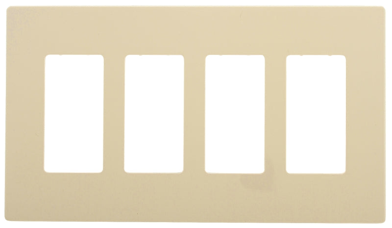 Eaton Cooper Wiring PJS PJS264LA Wallplate, 4-7/8 in L, 8.56 in W, 4 -Gang, Polycarbonate, Light Almond