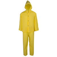 Diamondback RS2-01-XXL Rain Suit, 2XL, 44 in Inseam, EVA, Yellow, Hooded Collar, Snap Down Storm Flap Closure