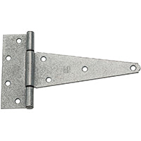 National Hardware N129-502 T-Hinge, 8 in H Frame Leaf, Steel, Galvanized, 60 lb