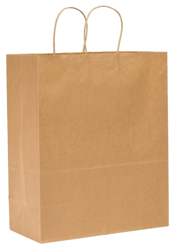 Duro Bag Dubl Life 87128 Shopping Bag, Kraft Paper, Brown