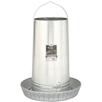 Little Giant 914273 Poultry Feeder, 40 lb Capacity, Rolled Edge, Galvanized Steel