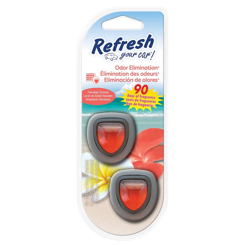 Refresh your car 09136Z Mini Diffuser, 2 Pack, Hawaiian Sunrise