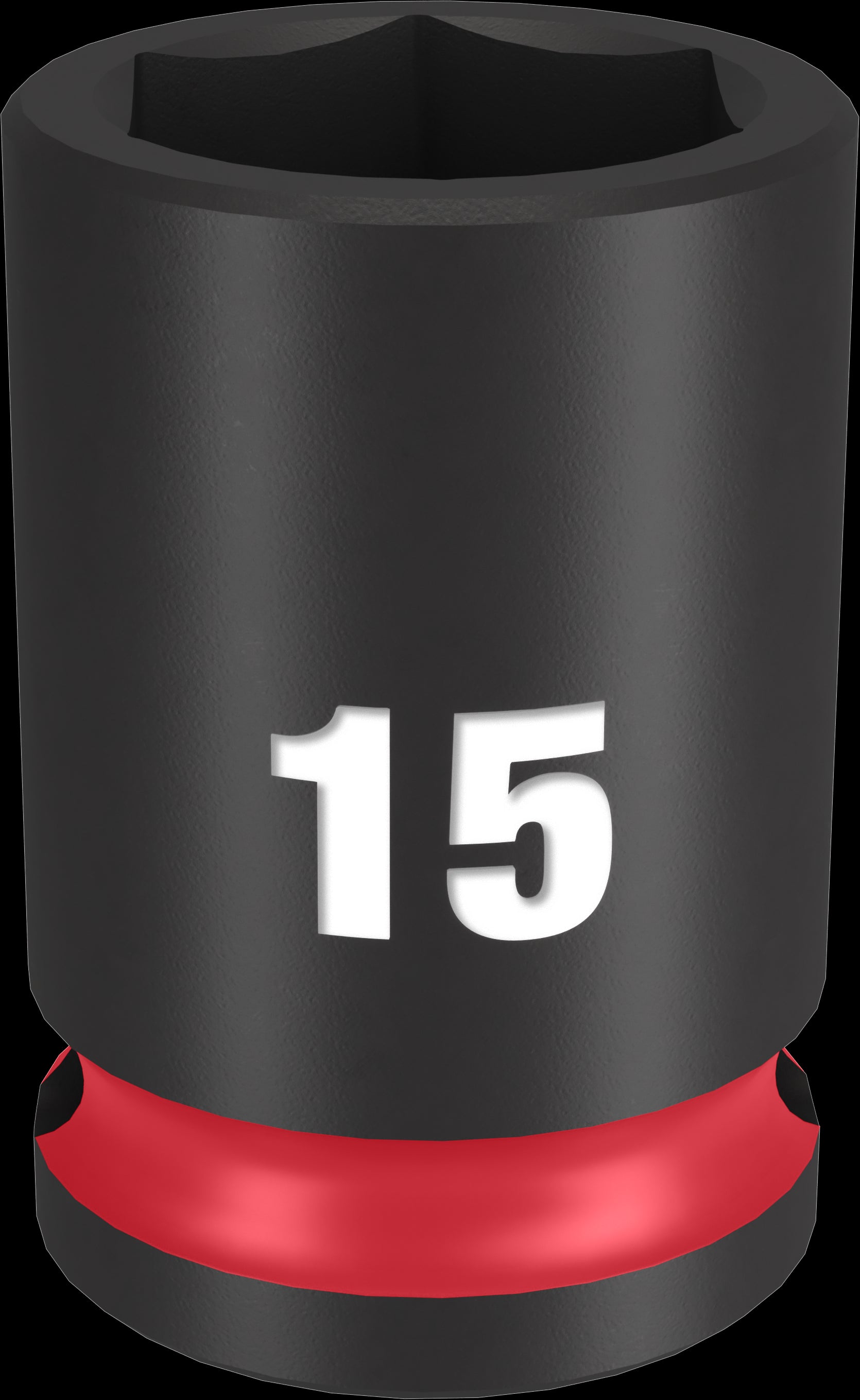 Milwaukee SHOCKWAVE Impact Duty Series 49-66-6139 Shallow Impact Socket, 15 mm Socket, 3/8 in Drive, Square Drive