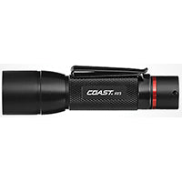 Coast 20769 Focus Flashlight, AA Battery, Alkaline, Lithium-Ion Battery, LED Lamp, 180 Lumens, Flood, Spot Beam, Black