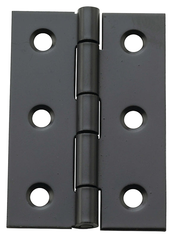 National Hardware N211-021 Decorative Broad Hinge, 2 in H Door Leaf, 3/64 in Thick Door Leaf, 2 in H Frame Leaf, Steel