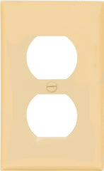 Eaton Wiring Devices BP5132V Wallplate, 4-1/2 in L, 2-3/4 in W, 1 -Gang, Nylon, Ivory, High-Gloss, Flush Mounting