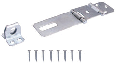 ProSource LR-136-BC3L-PS Safety Hasp, 3-1/2 in L, Steel, Zinc, 7/16 in Dia Shackle, Fixed Staple