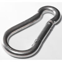 Baron 2450-1/2SM Spring Hook, 700 lb Working Load, Stainless Steel, Zinc