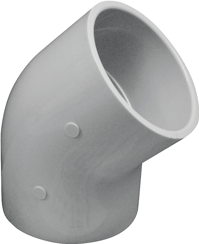 Lasco 417040BC Pipe Elbow, 4 in, Slip, 45 deg Angle, PVC, SCH 40 Schedule