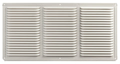 Master Flow EAC16X8W Undereave Vent, 8 in L, 16 in W, 65 sq-ft Net Free Ventilating Area, Aluminum, White