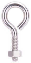 ProSource LR293 Eye Bolt, 6 mm Thread, Machine Thread, 3/8 in L Thread, 1 in Dia Eye, 160 lb Working Load
