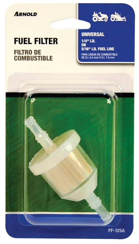 MTD FF-125A Universal Fuel Filter, For: 1/4 in or 5/16 in ID Fuel Lines, All Small Gasoline Engines