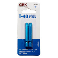 GRK Fasteners 187459 Drive Bit, T40 Drive, Star Drive, Hex Shank, 2 in L, Steel