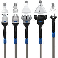 Unger Professional 977001 Light Bulb Changer, 11 ft L Extension, Plastic