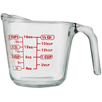 Anchor Hocking 551770L13 Measuring Cup, Glass, Clear 2-Cup
