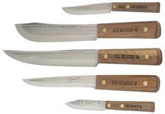 Old Hickory 705 Cutlery Set, 5-Piece, Carbon Steel/Hardwood, Brown, Satin