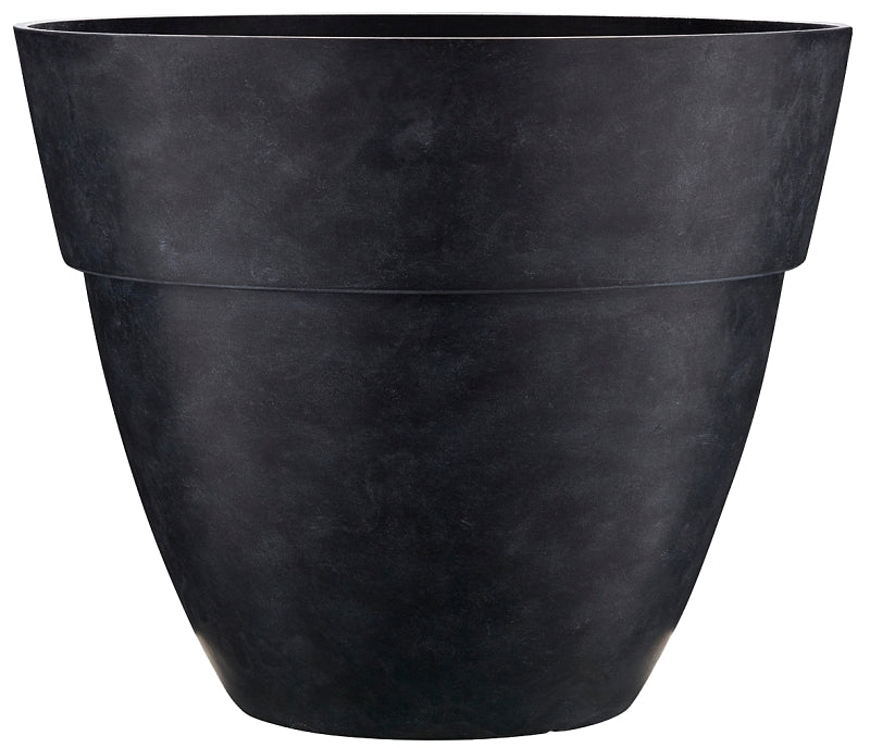 Southern Patio RUB-091554 Lota Planter, Rubber, Black/Gray