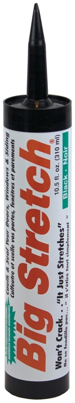 Big Stretch 10064 Elastomeric Sealant, Black, 1 to 3 days Curing, 40 to 120 deg F, 10.5 fl-oz Cartridge