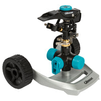 Gilmour 831673-1001 Lawn Sprinkler with Wheeled Base, 43 ft, Circular, Metal