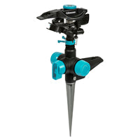 Gilmour 821933-1001 Sprinkler Spike with On/Off Switch, Spigot, 43 ft, Circular, Adjustable Nozzle, Metal/Plastic