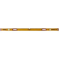 Johnson 1717-7200 Box Beam Level, 72 in L, 4-Vial, 2-Hang Hole, Non-Magnetic, Aluminum, Black/Yellow