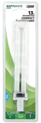 Feit Electric BPPL13 Compact Fluorescent Bulb, 13 W, PL Lamp, GX23 Lamp Base, 800 Lumens, 2700 K Color Temp