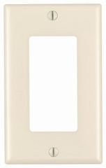 Decora 80401-T Wallplate, 4-1/2 in L, 2-3/4 in W, 1 -Gang, Thermoset Plastic, Light Almond, Smooth