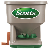 Scotts 71060 Hand-Powered Spreader, 1.15 lb, 1500 sq-ft Coverage Area, 5 ft W Spread, Plastic